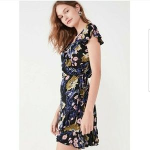 Urban Outfitters Floral Wrap Dress/ Layering top